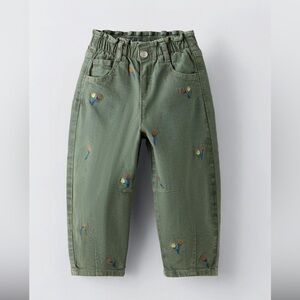 Zara Paper-bag twill pants, Size 4T